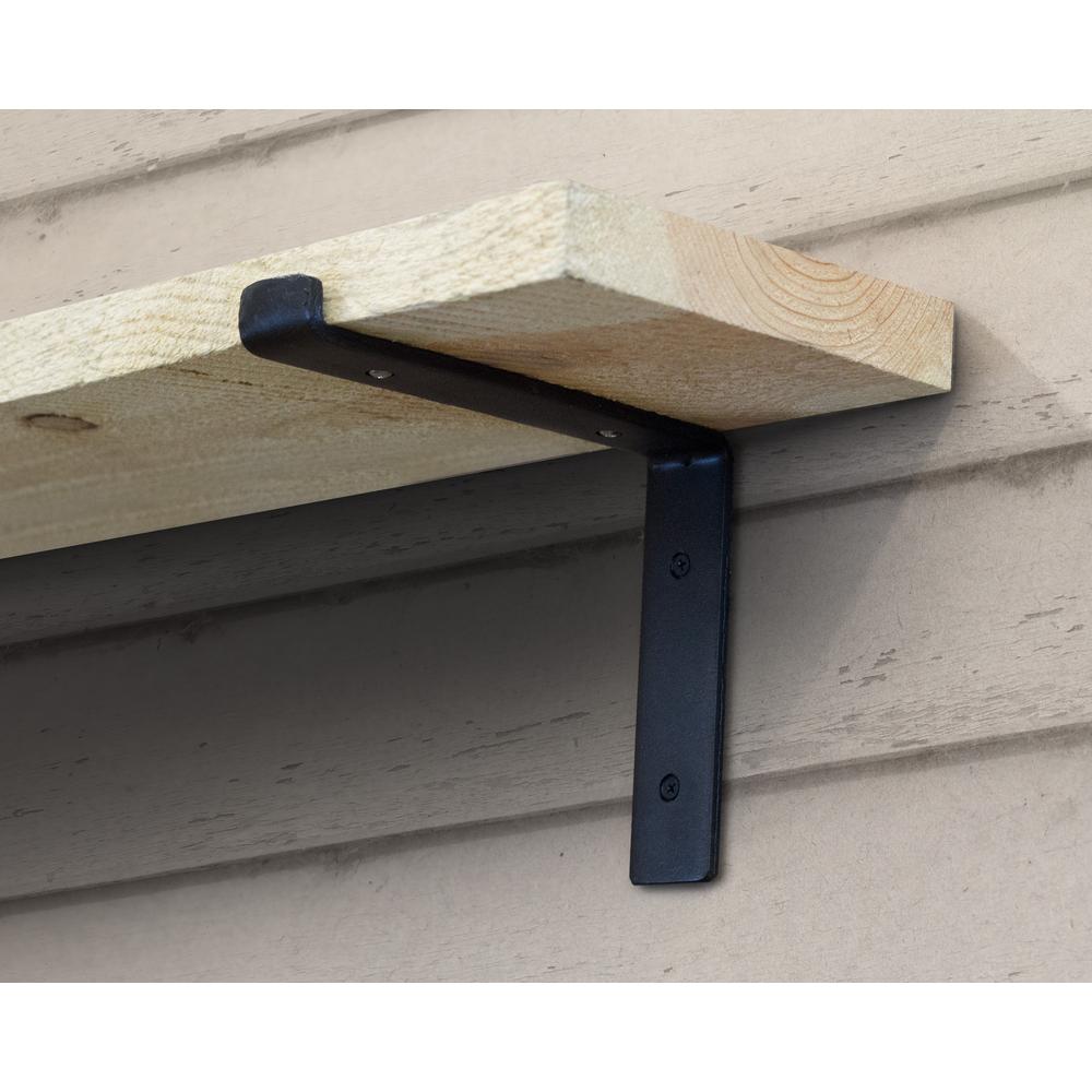 Crates Pallet 8 in Black Steel Shelf Bracket for Wood Shelving69103