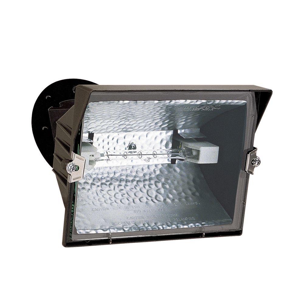 Halogen Outdoor Security Lighting The Home Depot Outdoor Bronze 300 Watt Quartz Halogen Flood Light