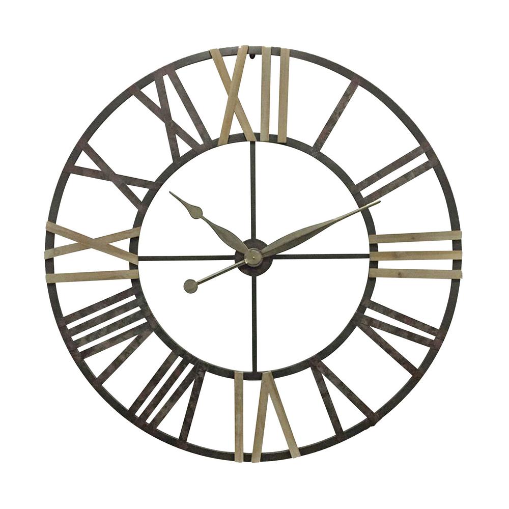 Sagebrook Home Roman Numeral Metal Wall Clock 13120 The Depot Roman Numeral Metal Wall Clock 13120