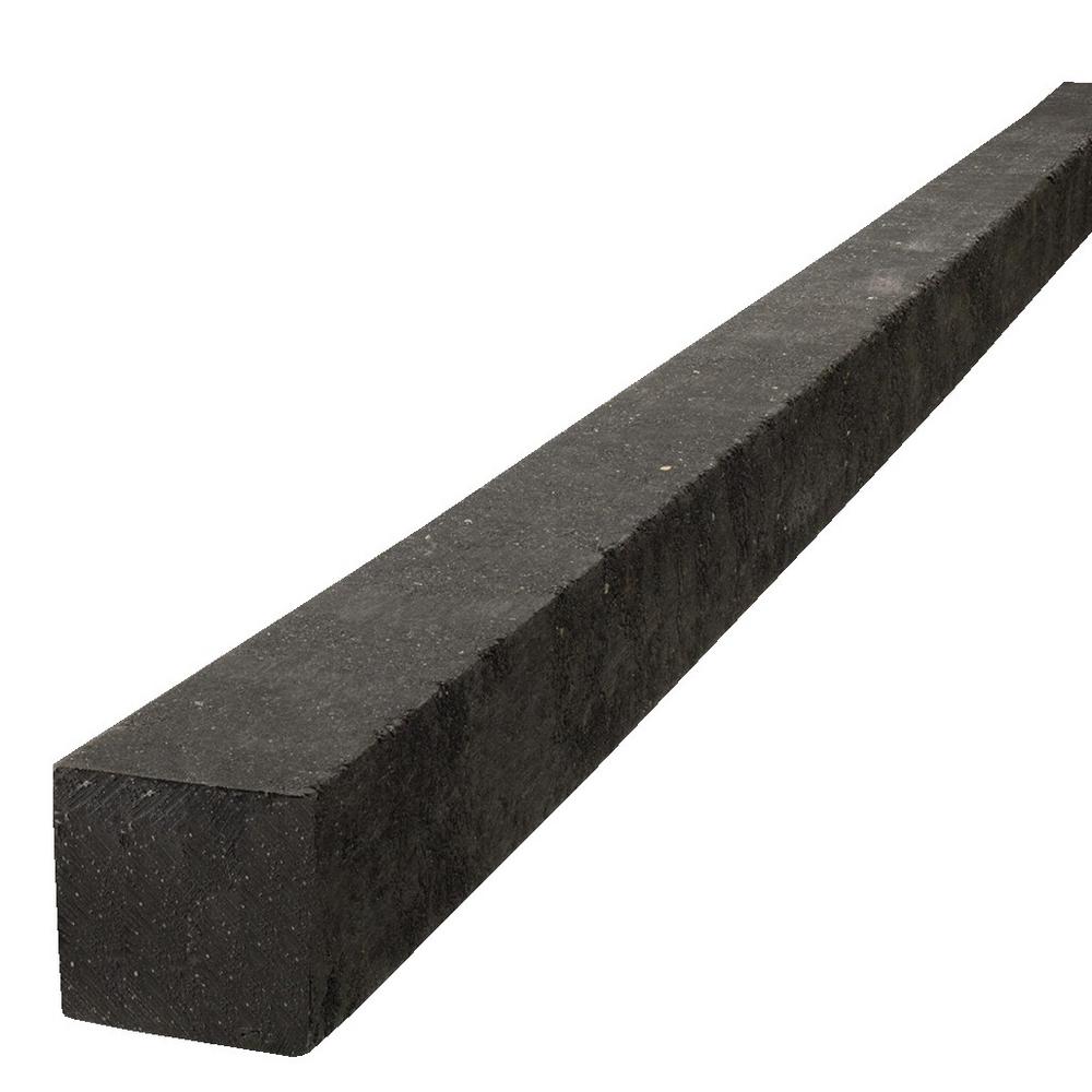 BestPLUS 4 in. x 4 in. x 8 ft. Black Recycled Plastic Lumber Timber