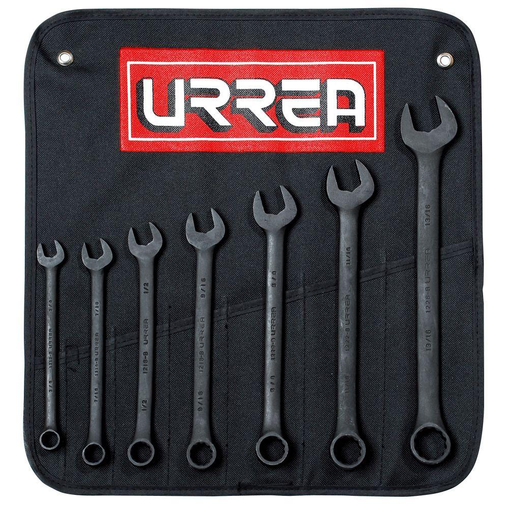 URREA 12Point Combination Black Finish Wrench Set (7Piece)1200HB
