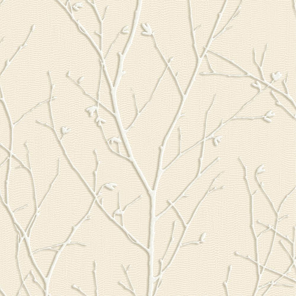 Graham Brown Evita Water Silk Sprig Taupe Wallpaper 104758 The