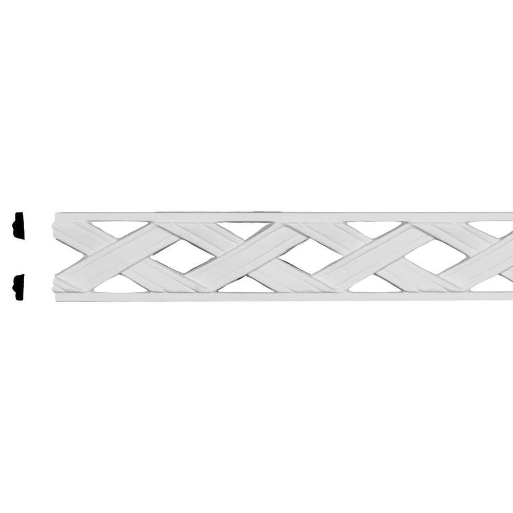 Ekena Millwork 2 18 In X 14 In X 78 78 In Polyurethane Ribbon Pierced Panel Moulding