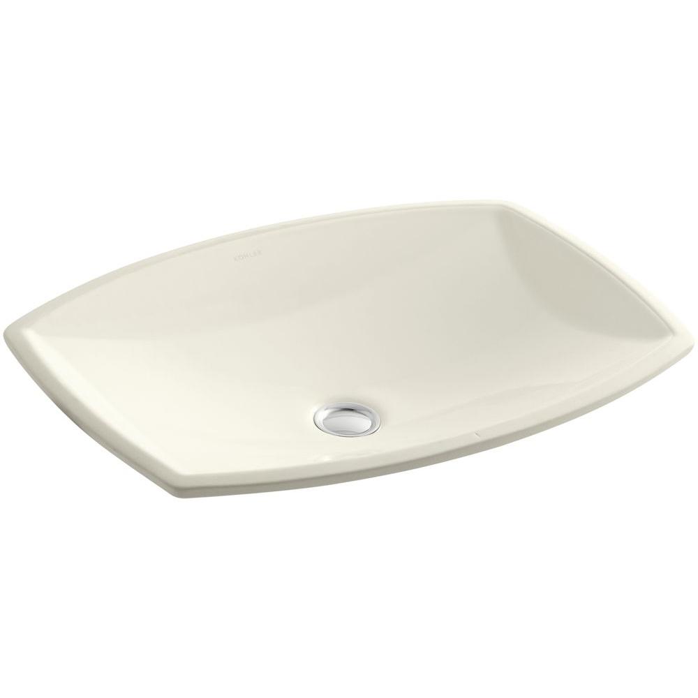 KOHLER Verticyl Vitreous China Undermount Bathroom Sink with Overflow