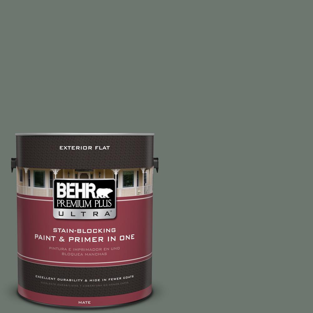 BEHR Premium Plus Ultra 1 gal. #T17-13 In the Woods Flat Exterior ...