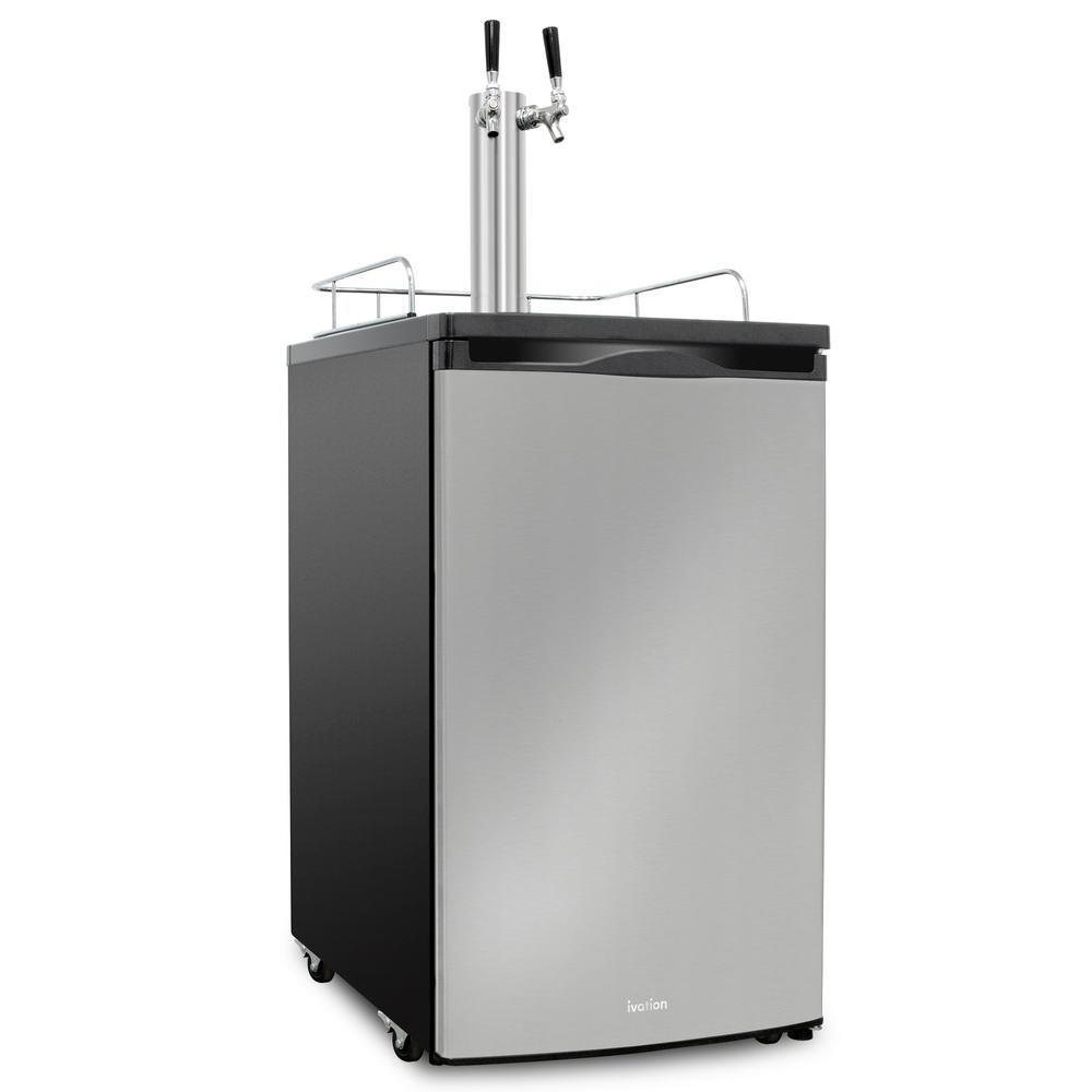 4.9 cu. ft. 20 in. Dual Tap Stainless Steel Beer Kegerator