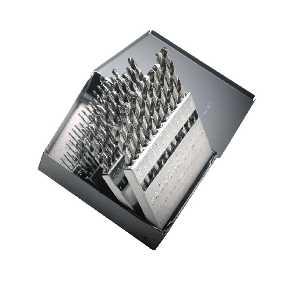 0.228-0.040 LLDSIMEX 60 Piece 1#-60# Titanium Nitride Coated Numbered Drill Bit Set High Speed Steel
