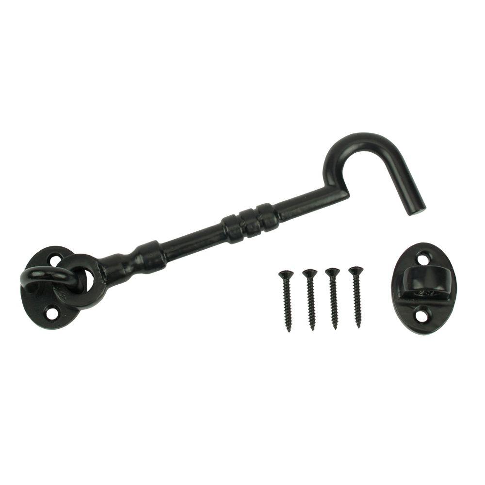 Everbilt 6 In Black Decorative Hook And Eye