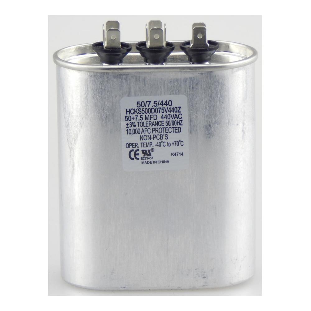 TradePro 440Volt 45/10 MFD Dual Rated Motor Run Oval Capacitor