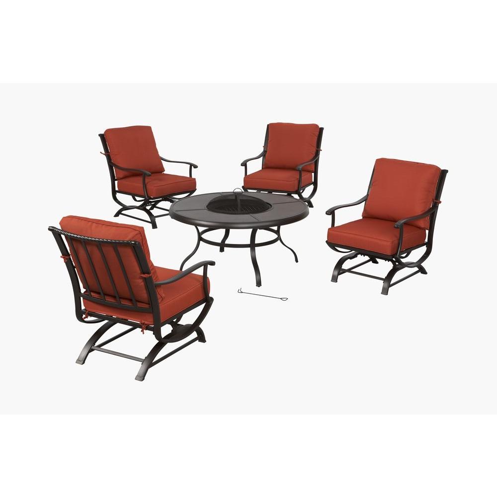Hampton Bay Fire Pit Table And Chairs | Decoration Items Image
