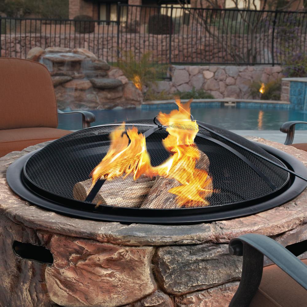 Sun Joe 35 In X 20 5 Round Cast Stone Base Wood Burning Fire Pit Large Sjfp35 Stn Lsn The Home Depot - Round Cast Stone Fire Pit Sun Joe 35 In X 20 5 Round Cast Stone Base Wood Burning Fire Pit Large Sjfp35 Stn Lsn The Home Depot - Round Cast Stone Fire Pit