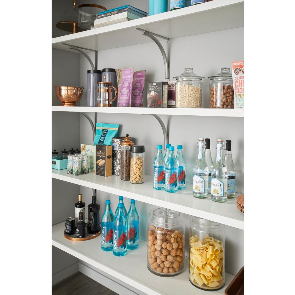 Wall Mountable Wood Closet Shelves The Home Depot Solid Wood Shelf Kit In White