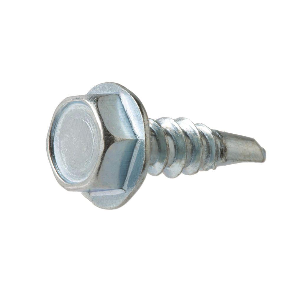 14 X 1 Hex Head//Slotted Hex Head Box 100 Hillman Sheet Metal Screws No