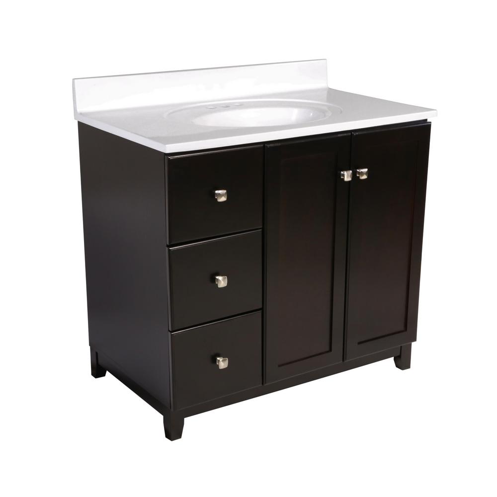 Design House 36 in. x 21 in. x 33 in. Shorewood 2Door 2Drawer Vanity