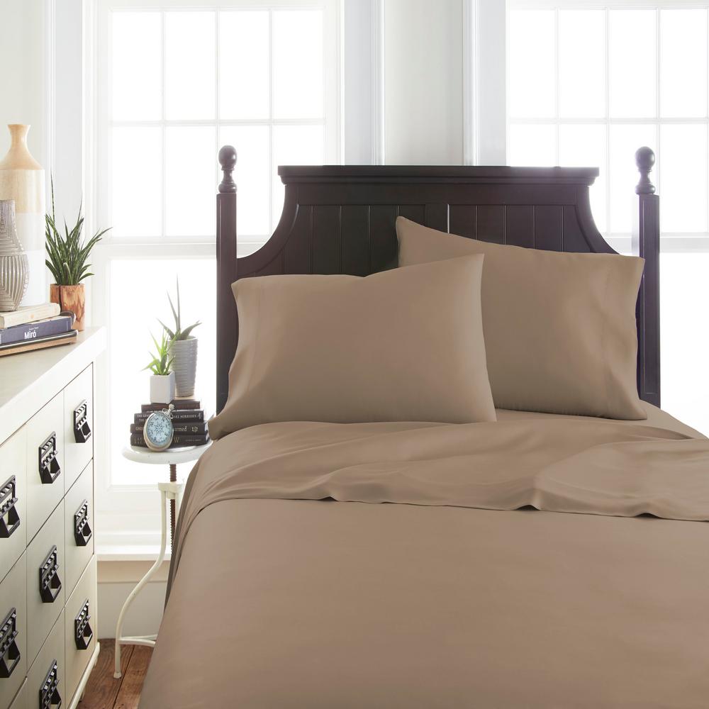 Becky Cameron Bamboo 4 Piece Taupe King Bed Sheet Set Ieh 4pc Bam K Becky Cameron Bamboo 4 Piece Taupe King Bed Sheet Set
