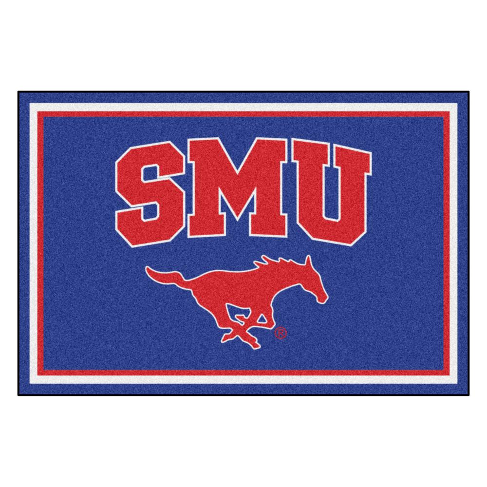 Fanmats Ncaa - Southern Methodist University Blue 8 Ft. X 5 Ft. Indoor Area Rug, Team Colors