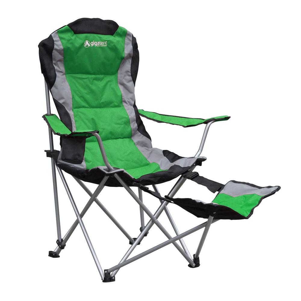 GigaTent Padded Camping Chair with Footrest-CC003 - The Home Depot