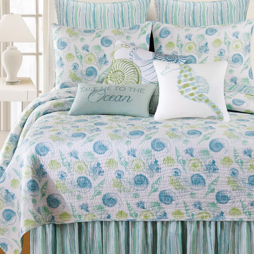 C F Home 3 Piece Blue Full Queen Quilt Set 89962 3fqset The Home