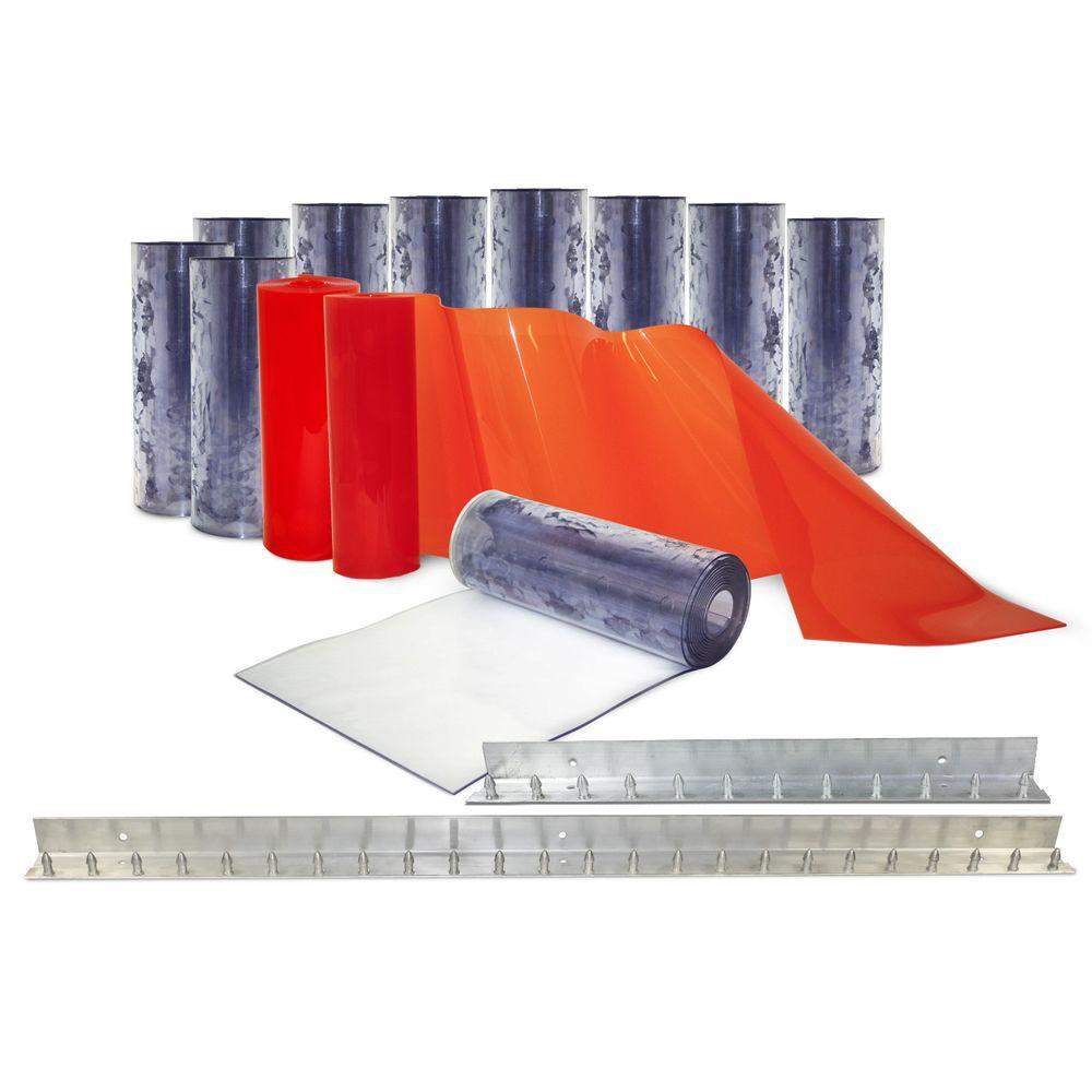 Aleco Clear Flex Ii 6 Ft X 7 Ft Pvc Strip Door Kit 440255 The