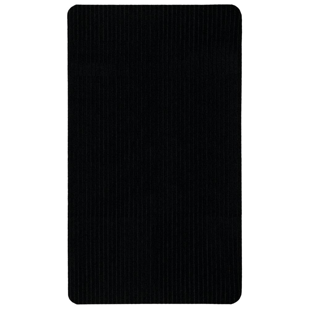 Ottomanson Lifesaver Collection Black 2 Ft 7 In X 5 Ft Utility
