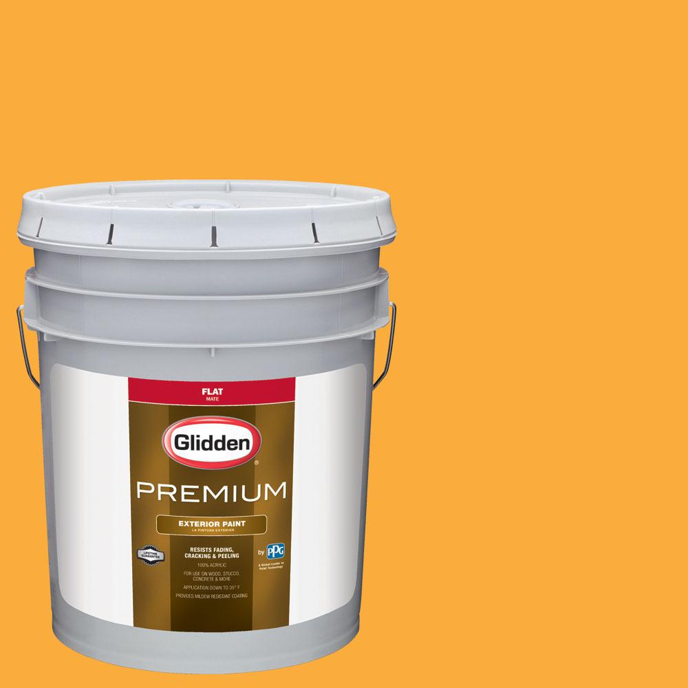 Glidden Premium 5 Gal Nhl 003b Boston Bruins Yellow Flat Exterior Paint