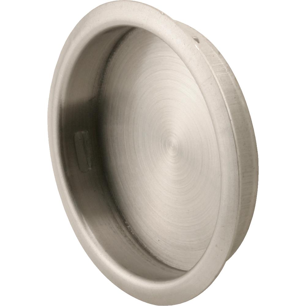 PrimeLine Products 13/4 in., Satin Nickel Plated, Solid Brass Closet Door Finger PullN 7295