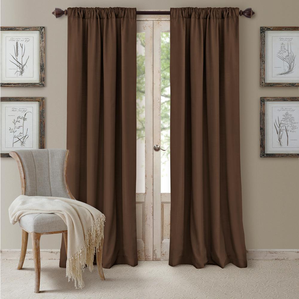 Elrene Cachet Textured Solid Blackout Window Curtain 34621chc