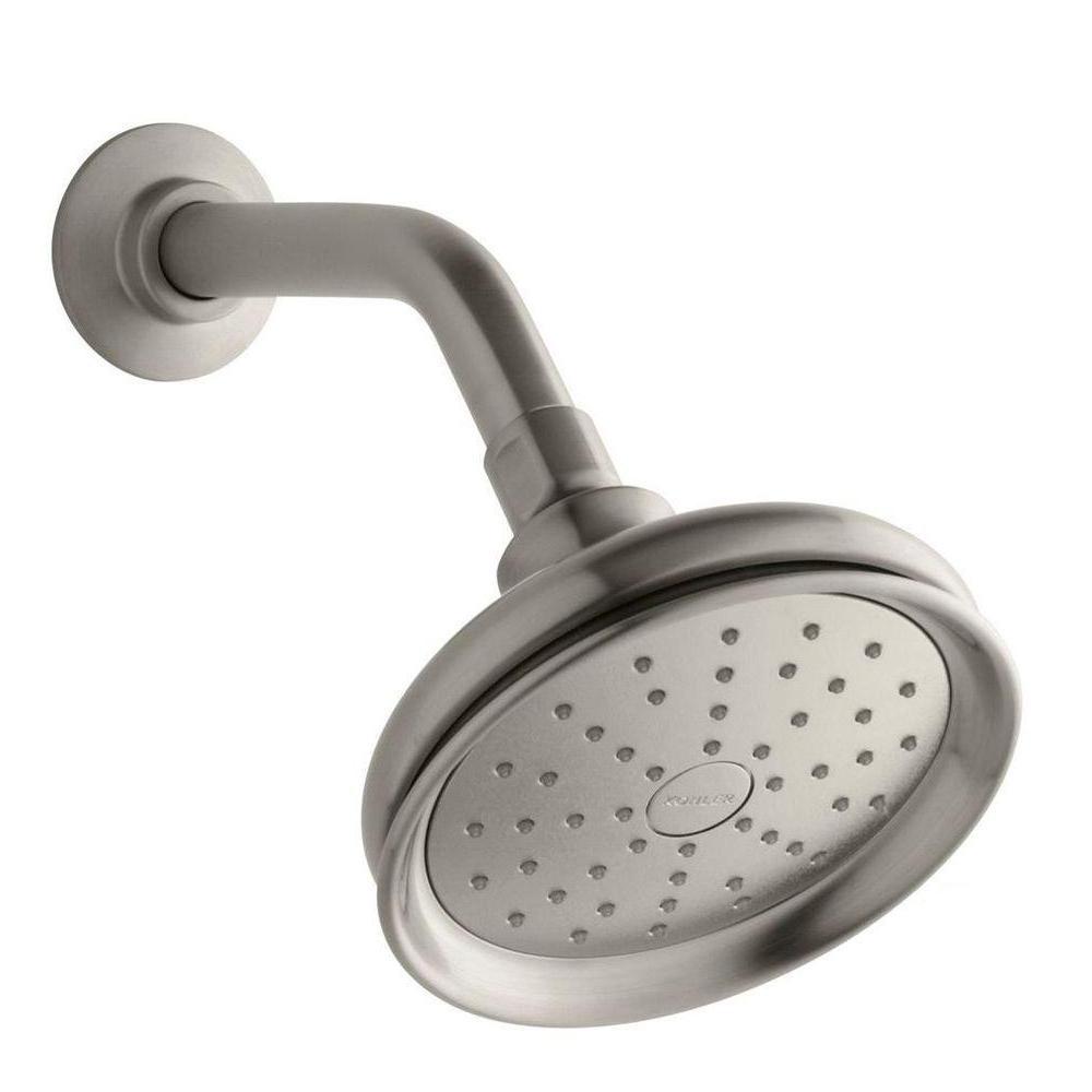 KOHLER Fairfax 1-Spray 5.5 in. Single Wall Mount Low Flow Fixed Shower ...