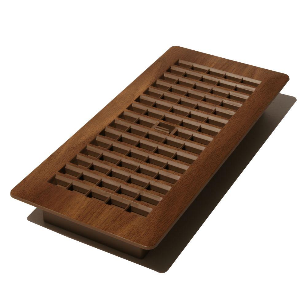 Decor Grates 4 in. x 10 in. Plastic Floor Register with Damper Box