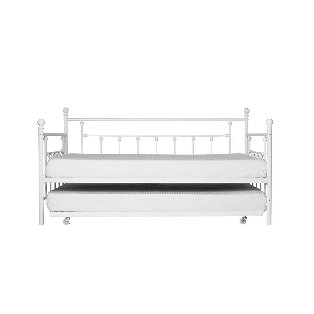 Dhp Mia White Twin Daybed And Trundle Set De23347 The Home Depot Dhp Mia White Twin Daybed And Trundle Set