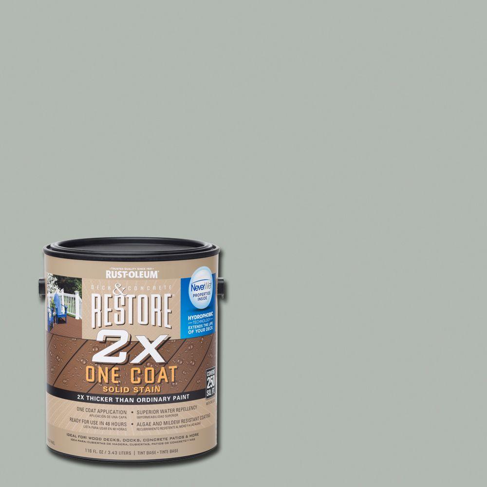 Rust Oleum Re 1 Gal 2x Cape Cod Gray Solid Deck Stain With 2x Cape Cod Gray Solid Deck Stain With Neverwet