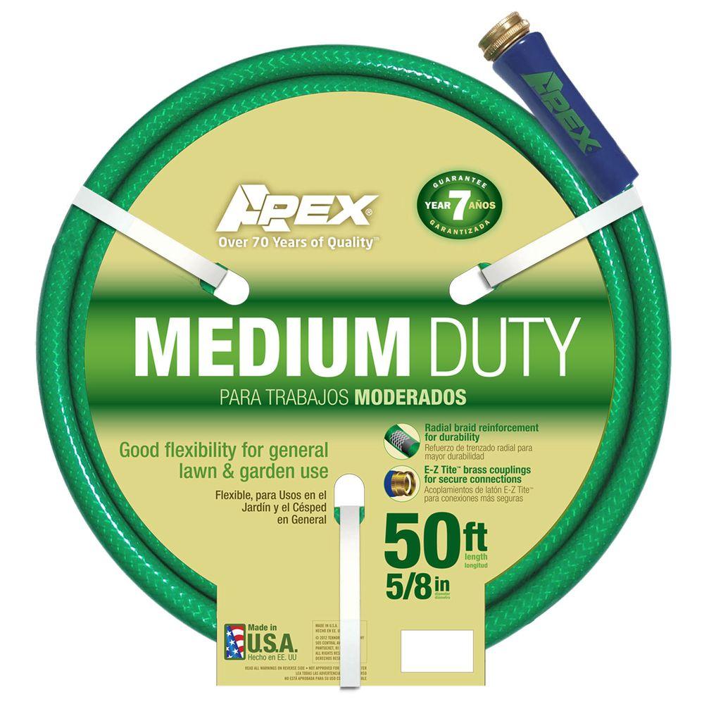Apex 5 8 In Dia X 50 Ft Medium Duty Water Hose 8535 The Home Depot - Apex Garden Hose 50 Ft Apex 5 8 In Dia X 50 Ft Medium Duty Water Hose 8535 The Home Depot - Apex Garden Hose 50 Ft