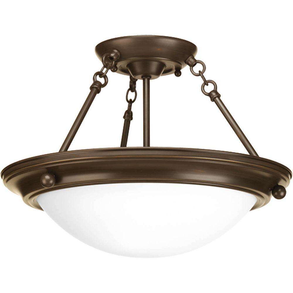 Home Decorators Collection Fairview 2-Light Heritage Bronze Semi-Flush ...