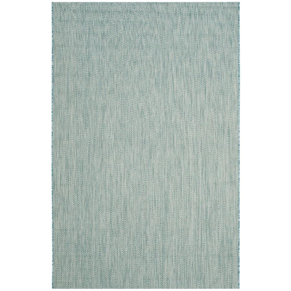 Safavieh Courtyard Aqua/Gray 5 ft. x 8 ft. Indoor/Outdoor Area RugCY8022371215 The Home Depot