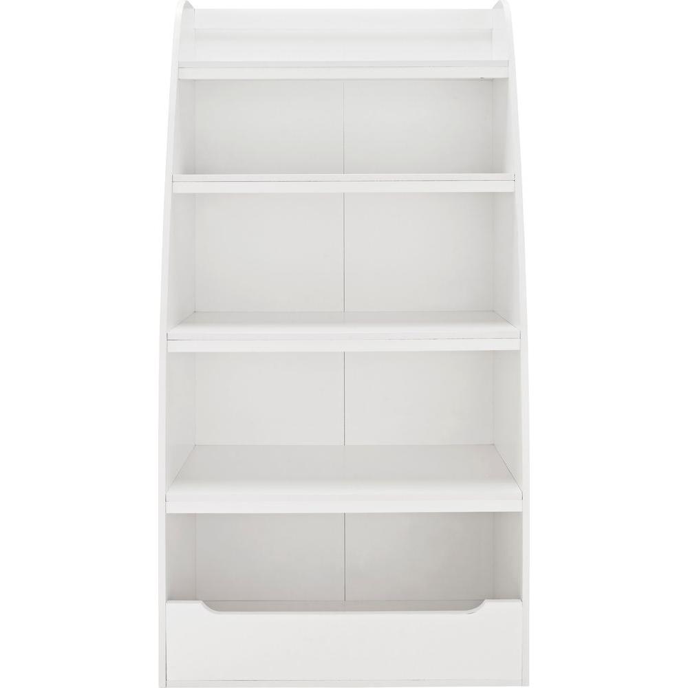 Neptune Kids White 4-Shelf Bookcase