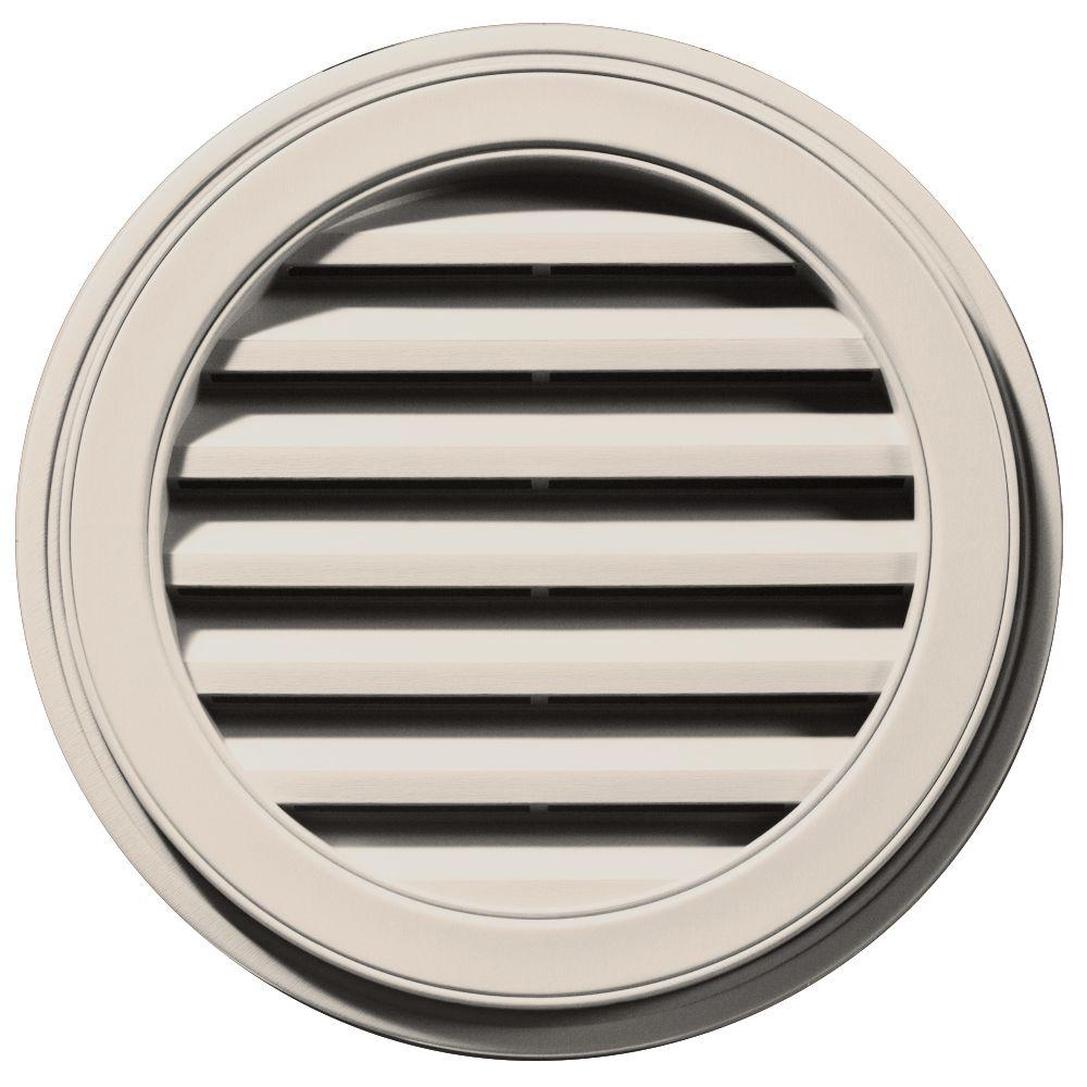 Builders Edge 22 in. Round Gable Vent in Almond120032222048 The Home