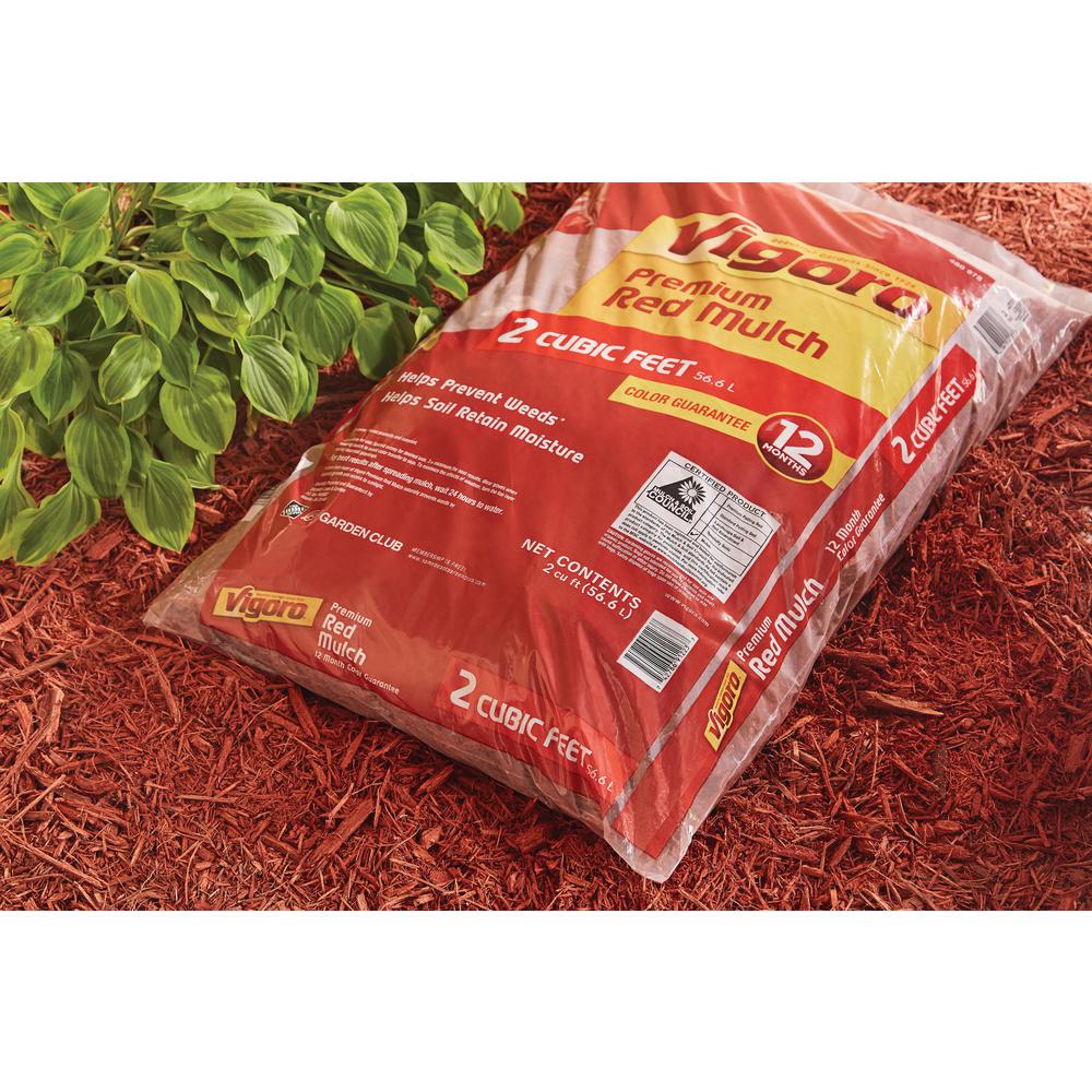 Vigoro 2 Cu Ft Bagged Red Mulch 480978 The Home Depot