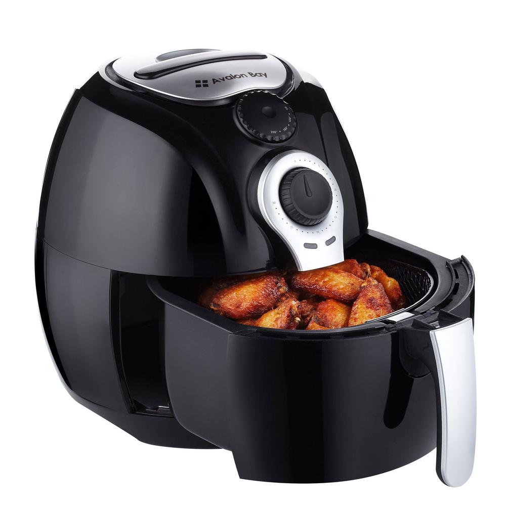 3.7 Qt. BPA Free Easy Use Air Fryer with Free Recipe Book, Black