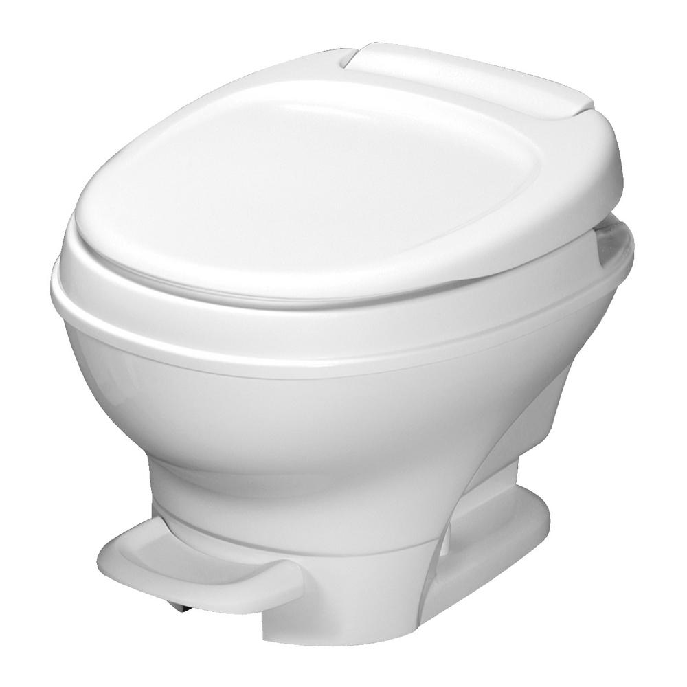 Thetford Aqua-Magic V RV Low Permanent Toilet Foot Pedal Flush - White ...