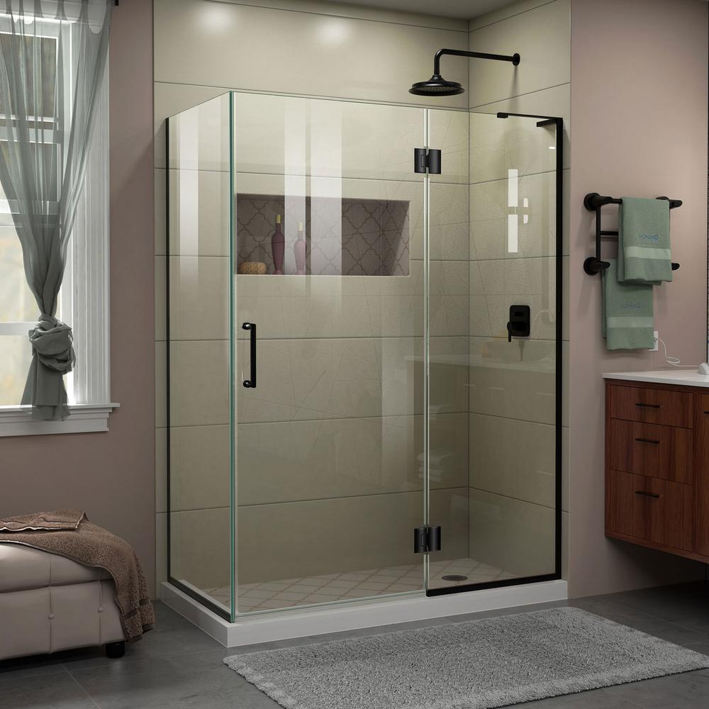 21 5 In X 76 In Frameless Fixed Glass Shower Door In Brushed Nickel Finish Ss21 50x76bn The Home Depot