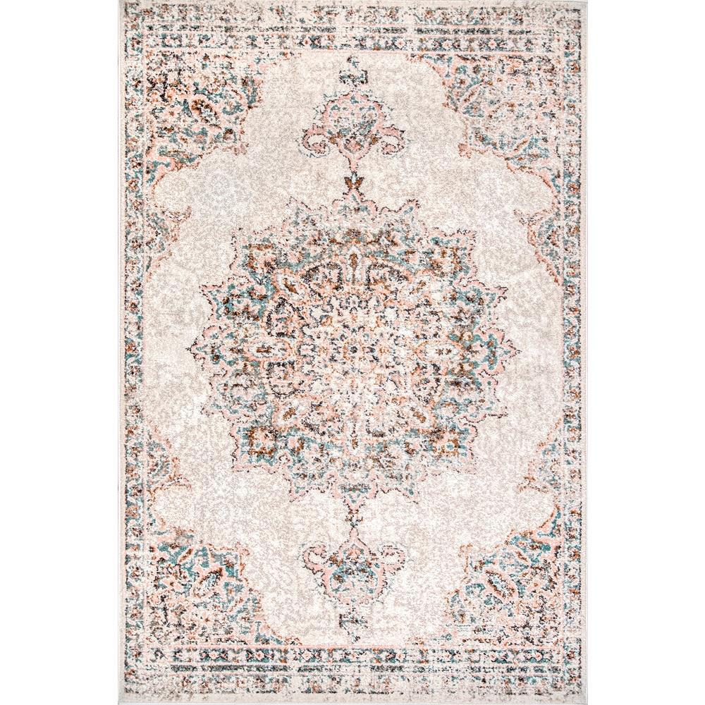 Nuloom Vintage Medallion Liliana Beige 8 Ft 10 In X 12 Area Rug
