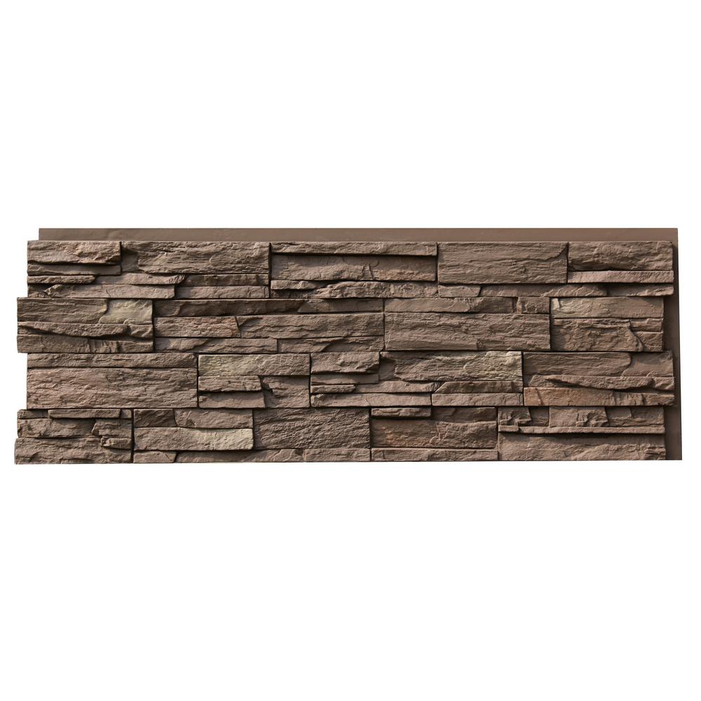 NextStone Country Ledgestone 15.5 in. x 43.5 in. Himalayan Brown Faux