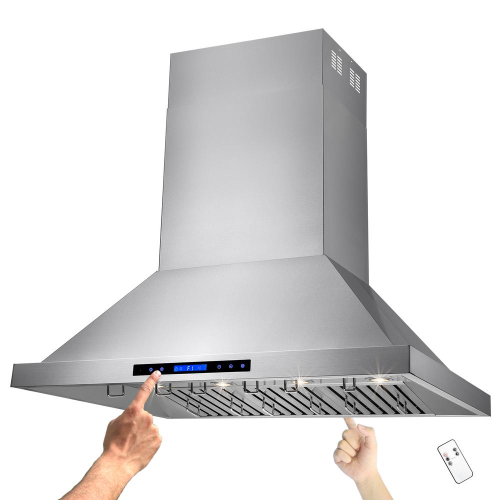 KitchenAid 36 in. Island Canopy Convertible Range Hood in Stainless SteelKVIB606DSS The Home