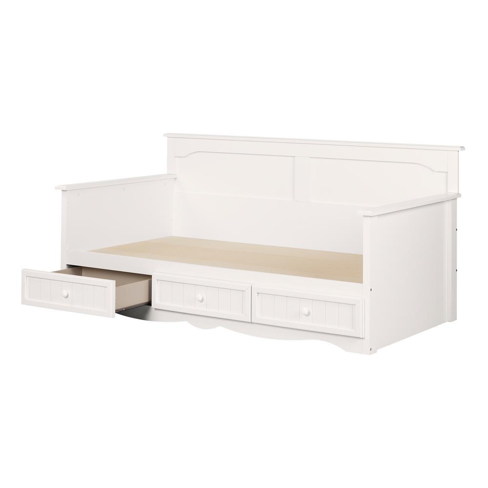 South S Savannah Pure White Twin Bed 11685 The Home Depot South S Savannah Pure White Twin Bed