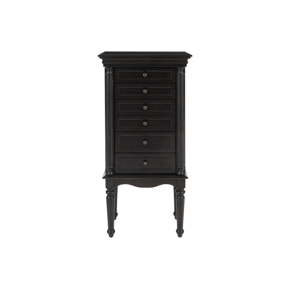 StyleWell StyleWell 6 Drawer White Wood Jewelry Armoire with 2 Doors