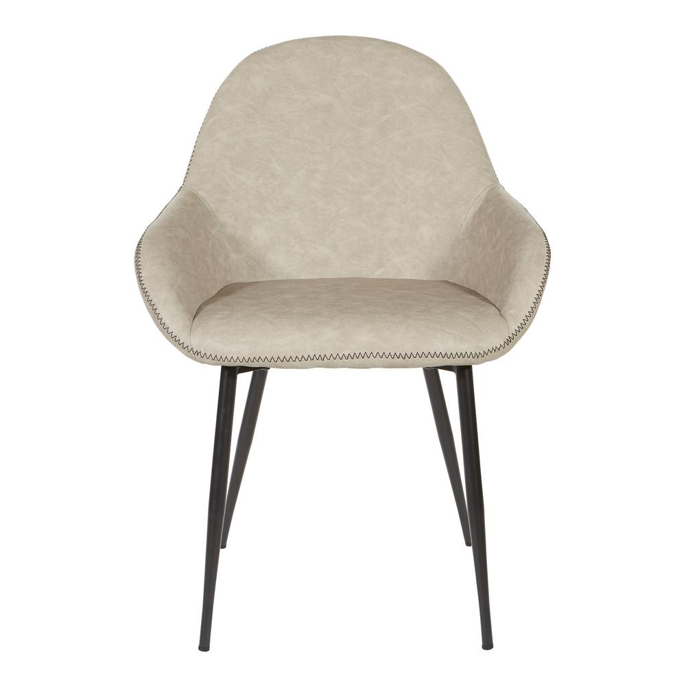 Osp Home Furnishings Piper Chair In Fog With Dark Brown Trim And Piper Chair In Fog With Dark Brown Trim