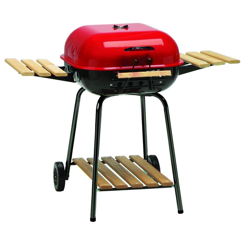 Americana Swinger Charcoal Grill in Red by Americana