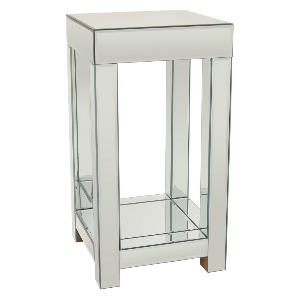 22 In Mirrored Side Table Silver