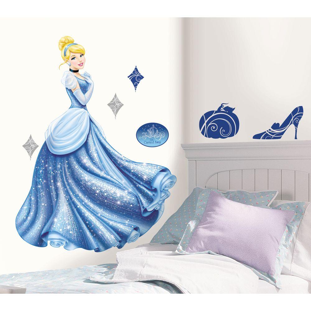 18 in. x 40 in. Disney Princess Cinderella Glamour 18Piece Peel and