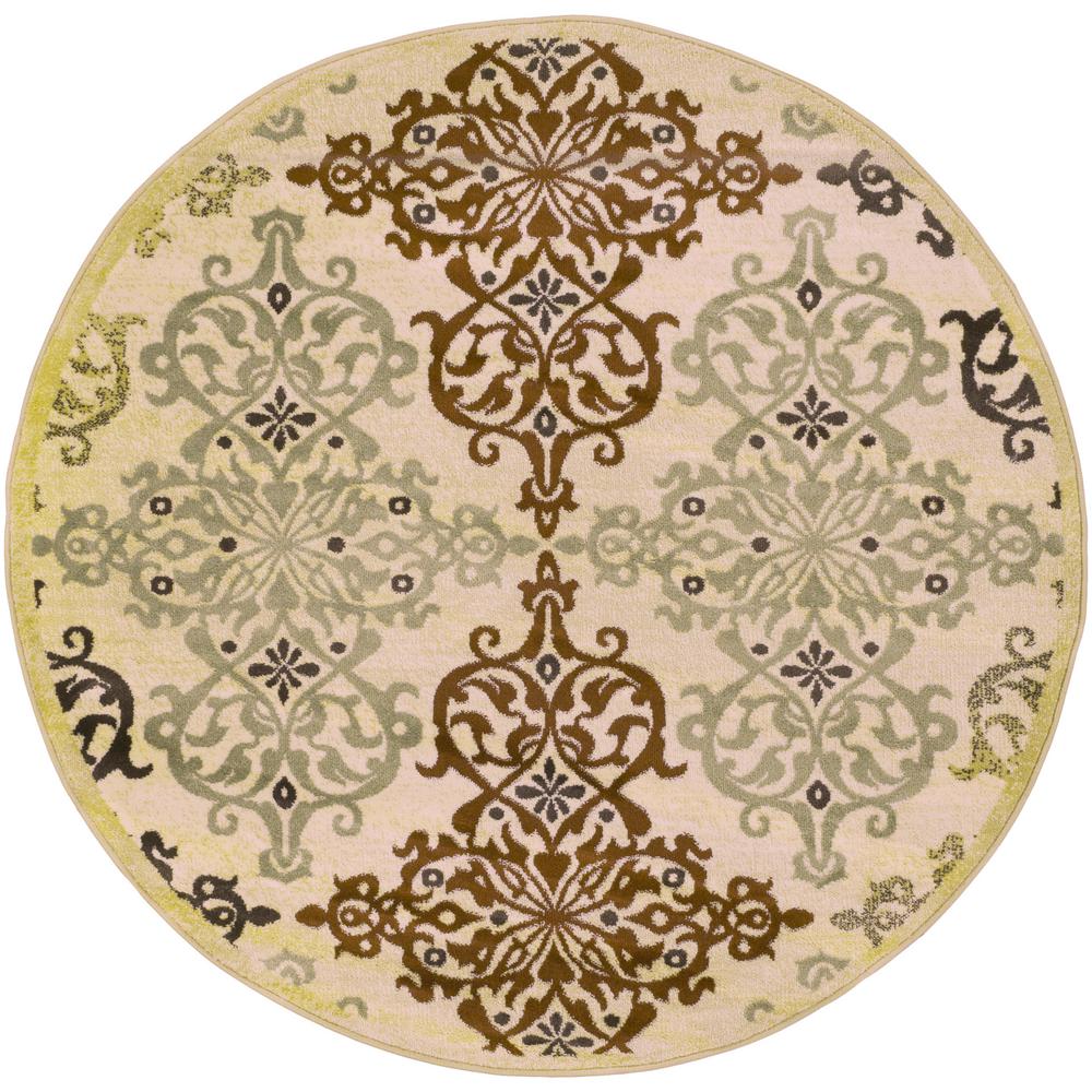 Artistic Weavers Crete Elise Lime Green 5 ft. 3 in. x 5 ft. 3 in. Round